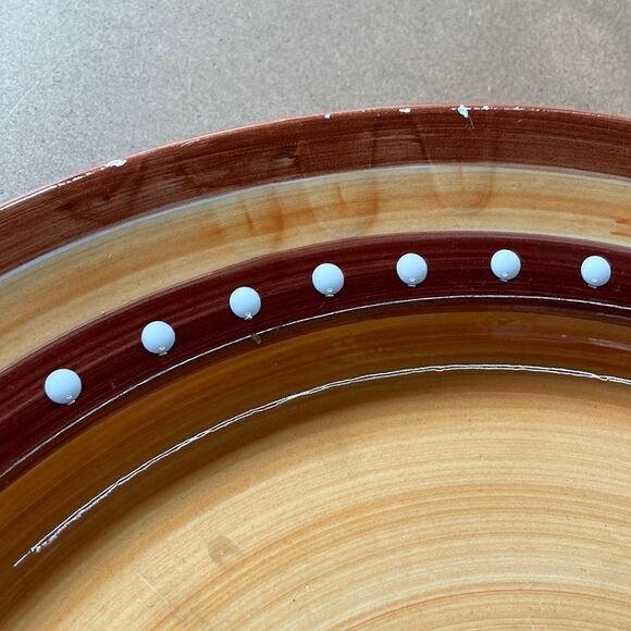 Pier One Hand Painted Large Circular Serving Dish (Made in Italy) - Picture 13 of 16